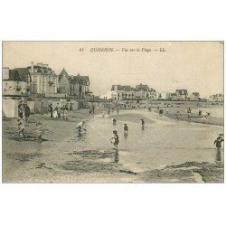 carte postale ancienne 56 QUIBERON. La Plage animée 1922