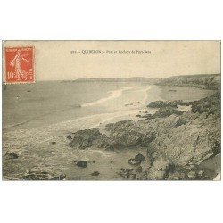 carte postale ancienne 56 QUIBERON. Port et Rochers de Port-Bara 1908