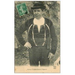 carte postale ancienne 56 SAINT-CARADEC-TREGOMEL. Costume 1909