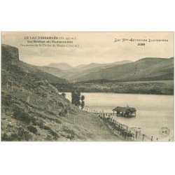 carte postale ancienne 07 LAC D'ISSARLES. Grottes et Embarcadère 1921