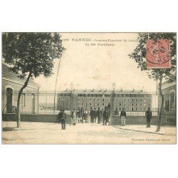 carte postale ancienne 56 VANNES. Caserne Foucher de Careil du 35° d'Artillerie 1907