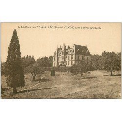 carte postale ancienne 07 Le Château de FAUGS près dBoffres