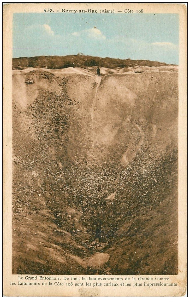 carte postale ancienne 02 BERRY-AU-BAC. Le Grand Entonnoir
