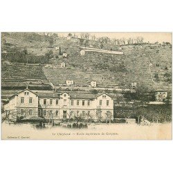 carte postale ancienne 07 Le Cheylard. Ecole de Garçons. Carte pionnière vers 1900 vierge.