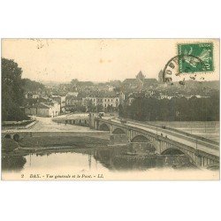 carte postale ancienne 40 DAX. Pont 1924