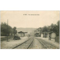 07 LE TEIL. Train entrant dans la Gare vers 1914