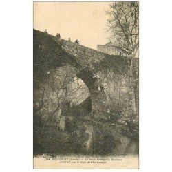 carte postale ancienne 40 ROQUEFORT. Vieux Pont 1922