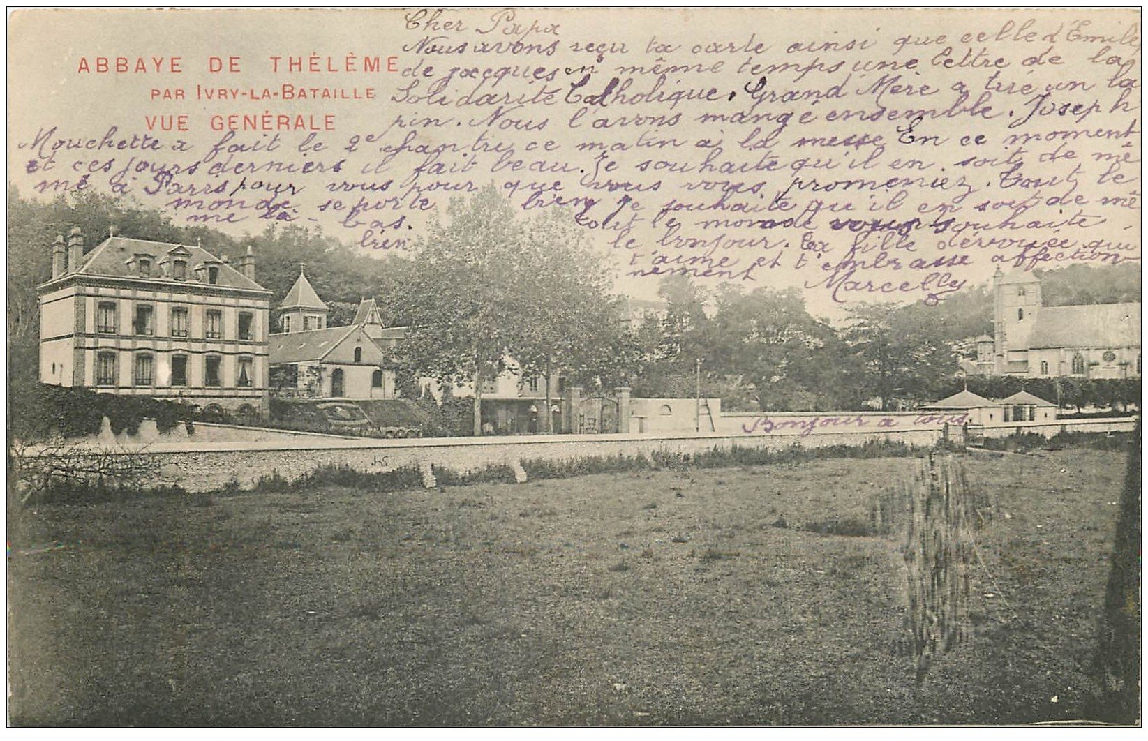 carte postale ancienne 27 ABBAYE DE THELEME vers 1903