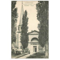 carte postale ancienne 27 ACQUIGNY. L'Eglise animation