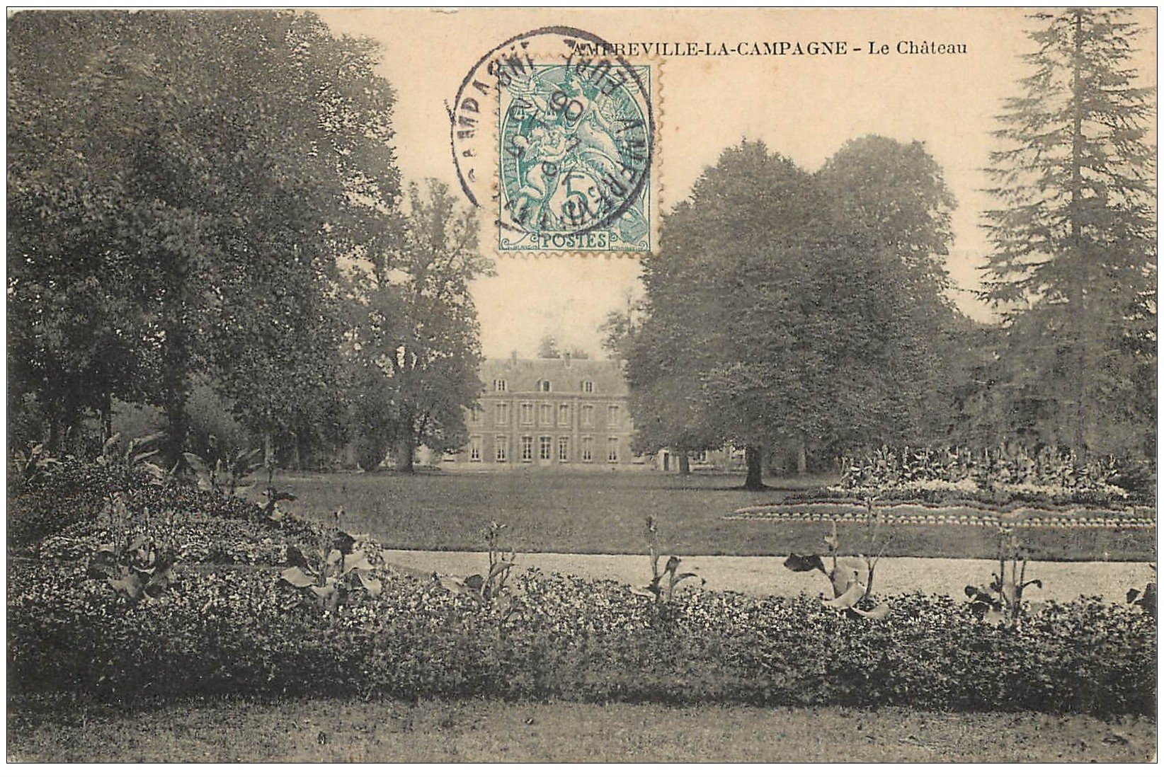 carte postale ancienne 27 AMFREVILLE-LA-CAMPAGNE. Le Château