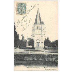 carte postale ancienne 27 AMFREVILLE-LA-CAMPAGNE. L'Eglise 1905