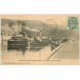 carte postale ancienne 27 AMFREVILLE-SOUS-LES-MONTS. Ecluses et Bateau sur la Seine 1907