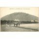 carte postale ancienne 27 AMFREVILLE-SOUS-LES-MONTS. Laboureur et Chevaux Côte des des Deux Amants