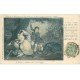 carte postale ancienne 27 AMFREVILLE-SOUS-LES-MONTS. Légende des Deux Amants. Edmond sauve Caliste 1907