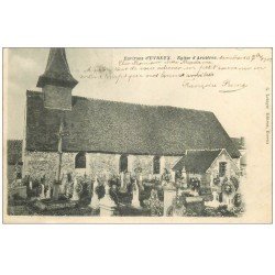 carte postale ancienne 27 ARNIERES ou ASNIERES. L'Eglise et Cimetière 1902