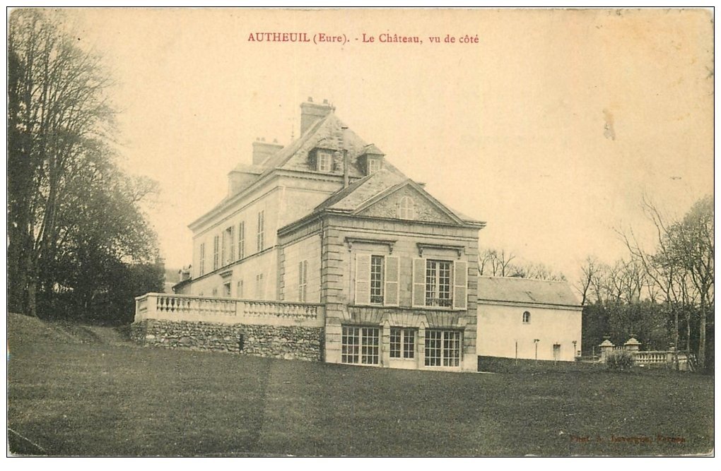 carte postale ancienne 27 AUTHEUIL. Le Château. Minuscule pli