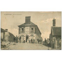 carte postale ancienne 27 AUTHEVERNES. Café Billard Gavelle Goujon au Carrefour