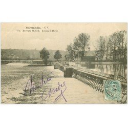 carte postale ancienne 27 BARRAGE DE MARTOT. Près Elbeuf 1905