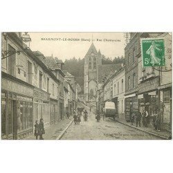 27 BEAUMONT-LE-ROGER. Rue Chateraine 1913 Coiffeur