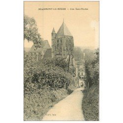 carte postale ancienne 27 BEAUMONT-LE-ROGER. Côté Saint-Nicolas