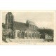 carte postale ancienne 27 BEAUMONT-LE-ROGER. Eglise et autocar