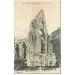 carte postale ancienne 27 BEAUMONT-LE-ROGER. Ruines Abbaye