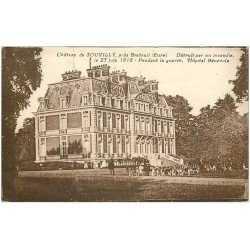 carte postale ancienne 27 BEMECOURT. Château Souvilly 1929 Meute de Chiens pour Chasse à Courre