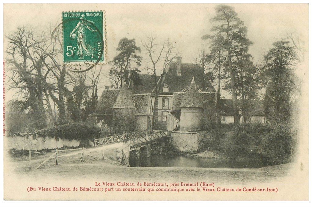 carte postale ancienne 27 BEMECOURT. Le Vieux Château 1911