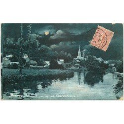 carte postale ancienne 27 BERNAY. Charentonne de Nuit 1905