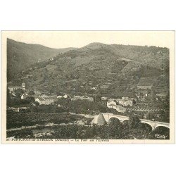 carte postale ancienne 07 SAINT-FORTUNAT-SUR-EYRIEUX. Le Pont