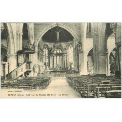 carte postale ancienne 27 BERNAY. Eglise Sainte-Croix Choeur