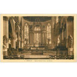 carte postale ancienne 27 BERNAY. Eglise Sainte-Croix Choeur 7