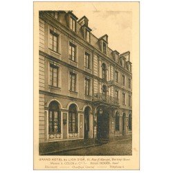 carte postale ancienne 27 BERNAY. Grand Hôtel du Lion d'Or rue Alençon