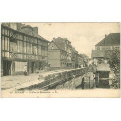 carte postale ancienne 27 BERNAY. Pont de Boucheville 1920