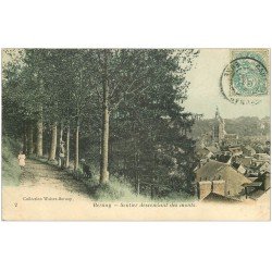 carte postale ancienne 27 BERNAY. Sentier des Monts animation vers 1907