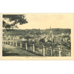 carte postale ancienne 27 BERNAY. Vue Eglise Sainte-Croix