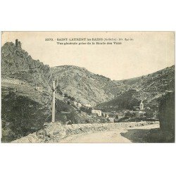 carte postale ancienne 07 SAINT-LAURENT-LES-BAINS. Route de Vans