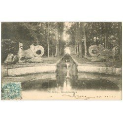carte postale ancienne 27 BIZY. Cascade Penthièvre au Parc 1903