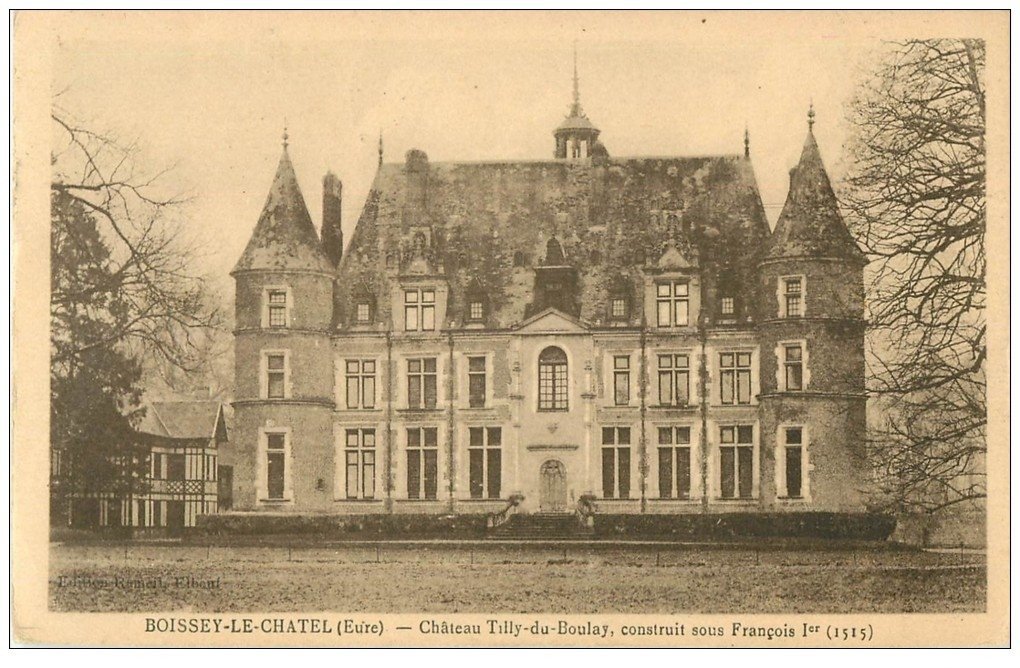 carte postale ancienne 27 BOISSEY-LE-CHATEL. Château Tilly-du-Boulay 1925