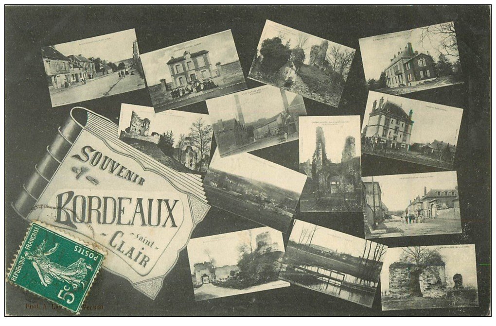 carte postale ancienne 27 BORDEAUX-SAINT-CLAIR 1911
