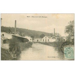 carte postale ancienne 27 BRAY. Usine de la vieille Montagne 1906 avec gamins à gauche