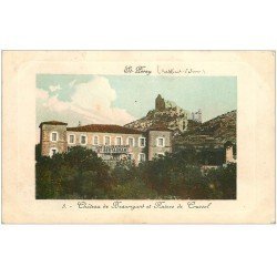 carte postale ancienne 07 SAINT-PERAY. Restaurant Château Beauregard et ruines Crussol