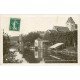 carte postale ancienne 27 BRIONNE. Bords de la Risle 1909. Carte Photo émaillographie