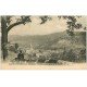 carte postale ancienne 07 SAINT-PIERREVILLE. Le Village et personnages assis 1926