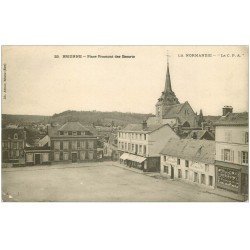 carte postale ancienne 27 BRIONNE. Place Fromont des Essarts Café Tabac
