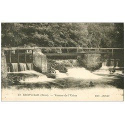 carte postale ancienne 27 BROSVILLE. Vannes de l'Usine