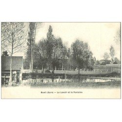 carte postale ancienne 27 BUEIL. Lavoir et Fontaine