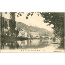 carte postale ancienne 27 CAILLY. Pont sur l'Eure