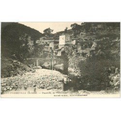 carte postale ancienne 07 SAINT-PIERREVILLE. Passerelle de Tisonnèche