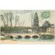 carte postale ancienne 27 CHARLEVAL. Attelage sur Pont d'Andelle 1907